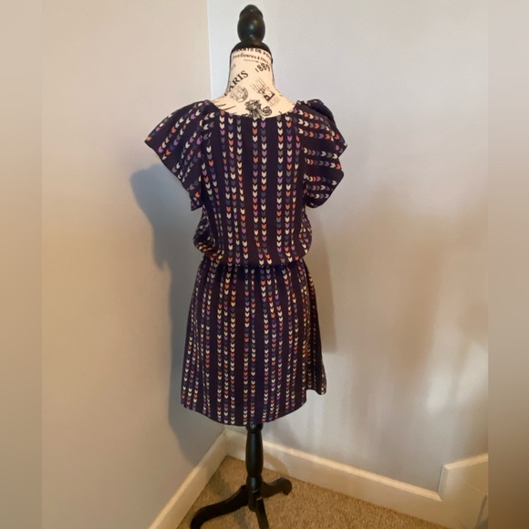 Everly patterned blue/purple dress, size M - Picture 4 of 5